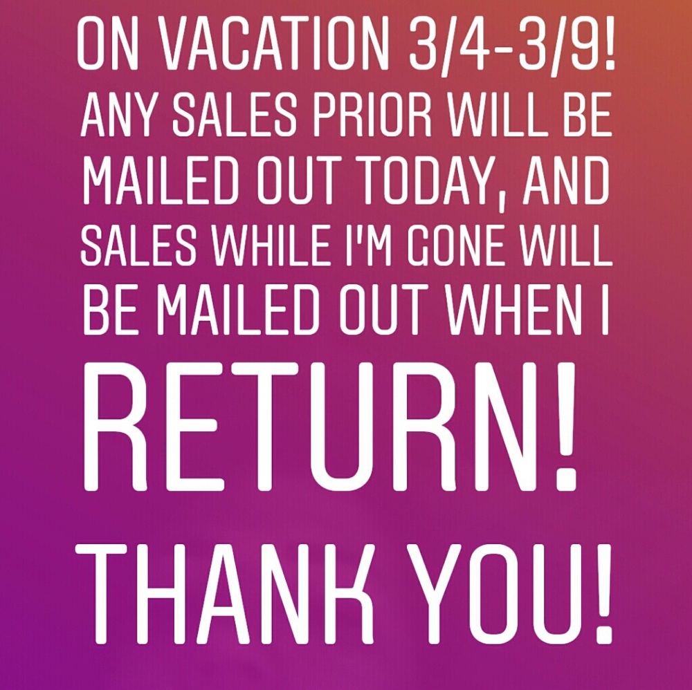 Out of town notice!